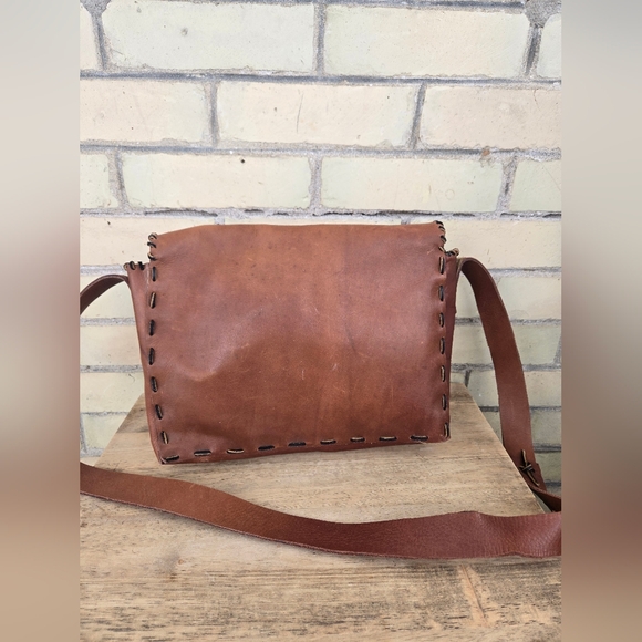 Vintage Handmade Leather Messenger Bag - Picture 13 of 16